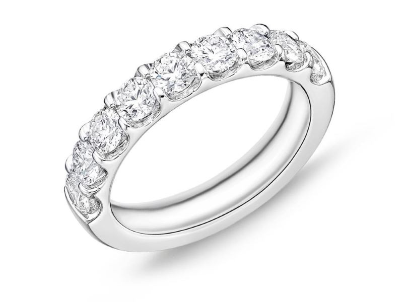18k White Gold Odessa 9 Stone Diamond Ring