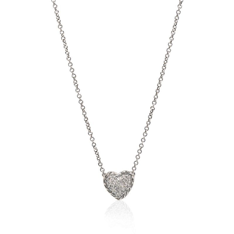 Silver Classic Heart Pendant Necklace