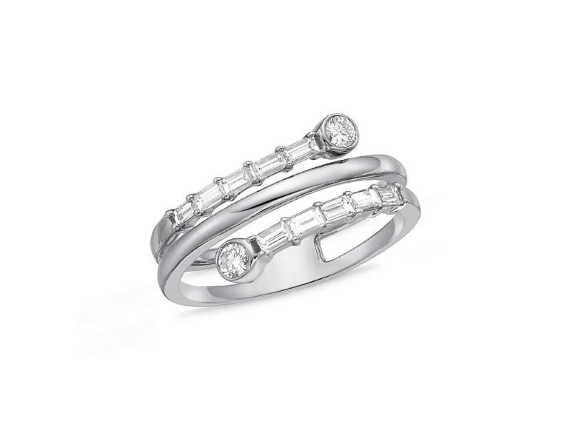 18k White Gold Wrap Around Diamond Ring