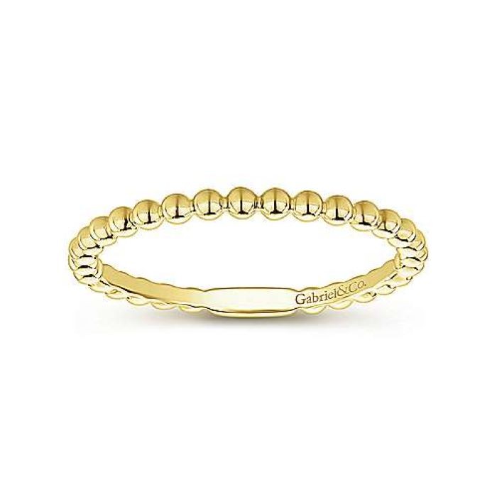 14k Yellow Gold Bujukan Polished Stack Ring