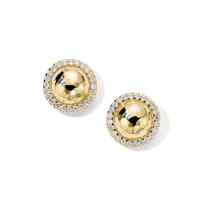 Small Goddess Earrings in 18K Gold with Diamonds