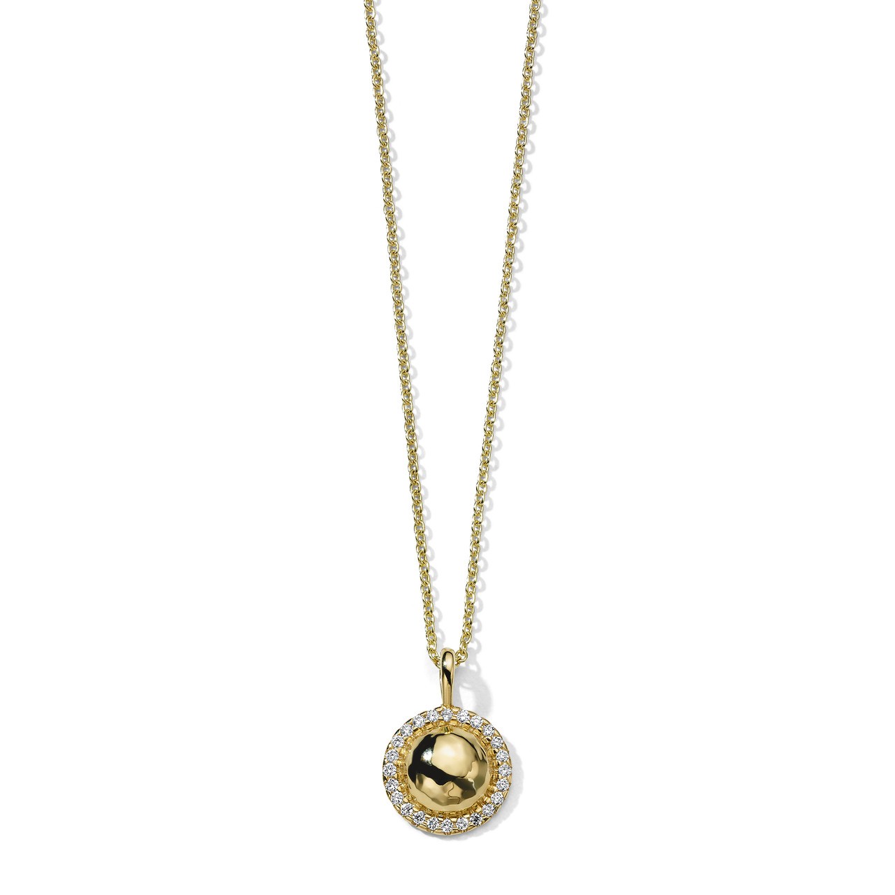 Mini Goddess Necklace in 18K Gold with Diamonds