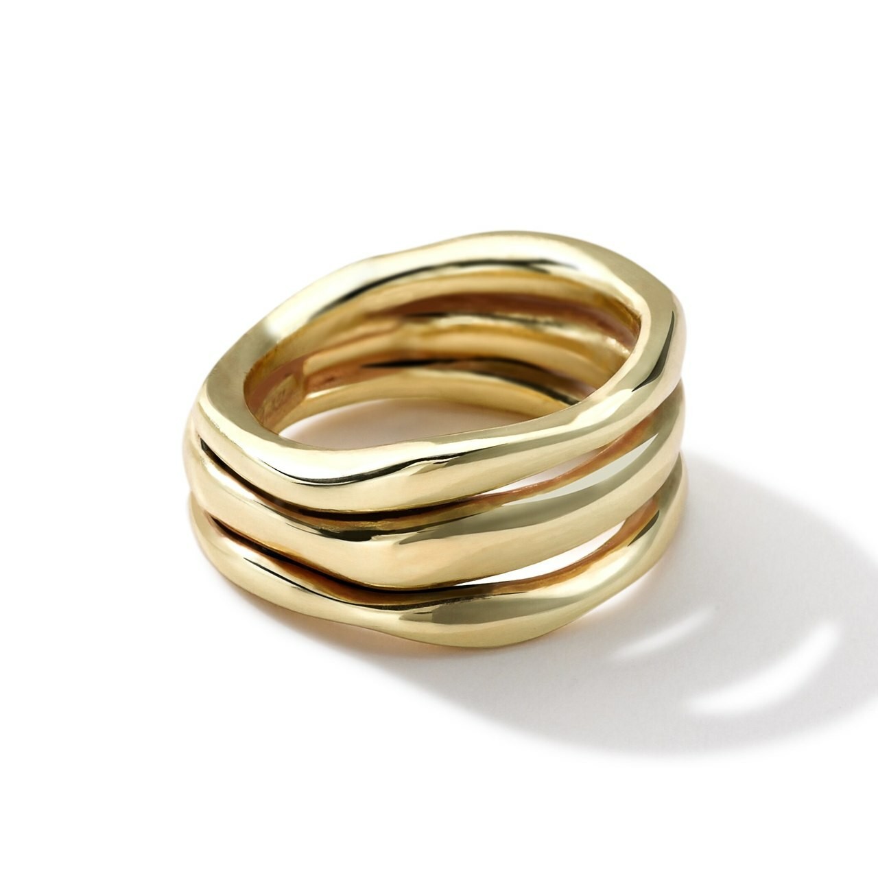 18k Yellow Gold Triple Band Ring