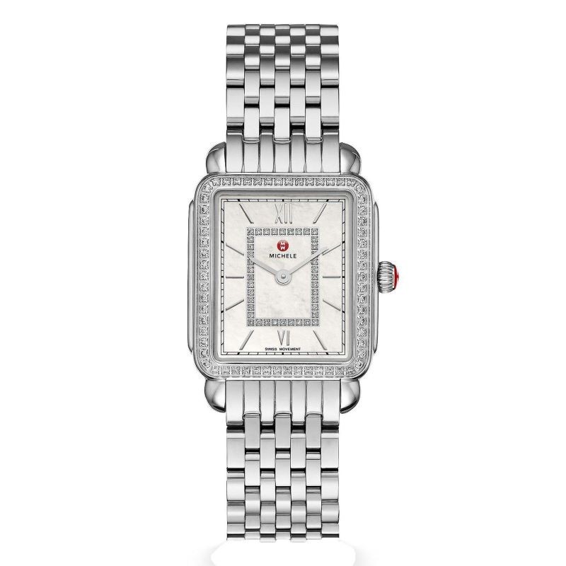 Ladies Deco Madison Silver Roman Diamond Dial Watch