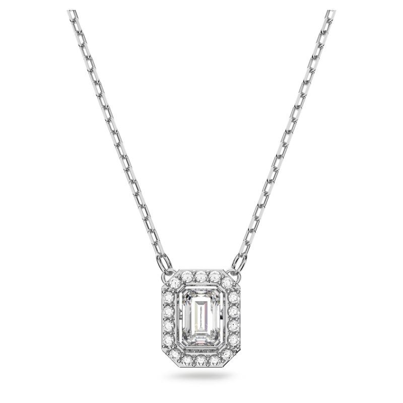 Millenia Square White Crystal Necklace