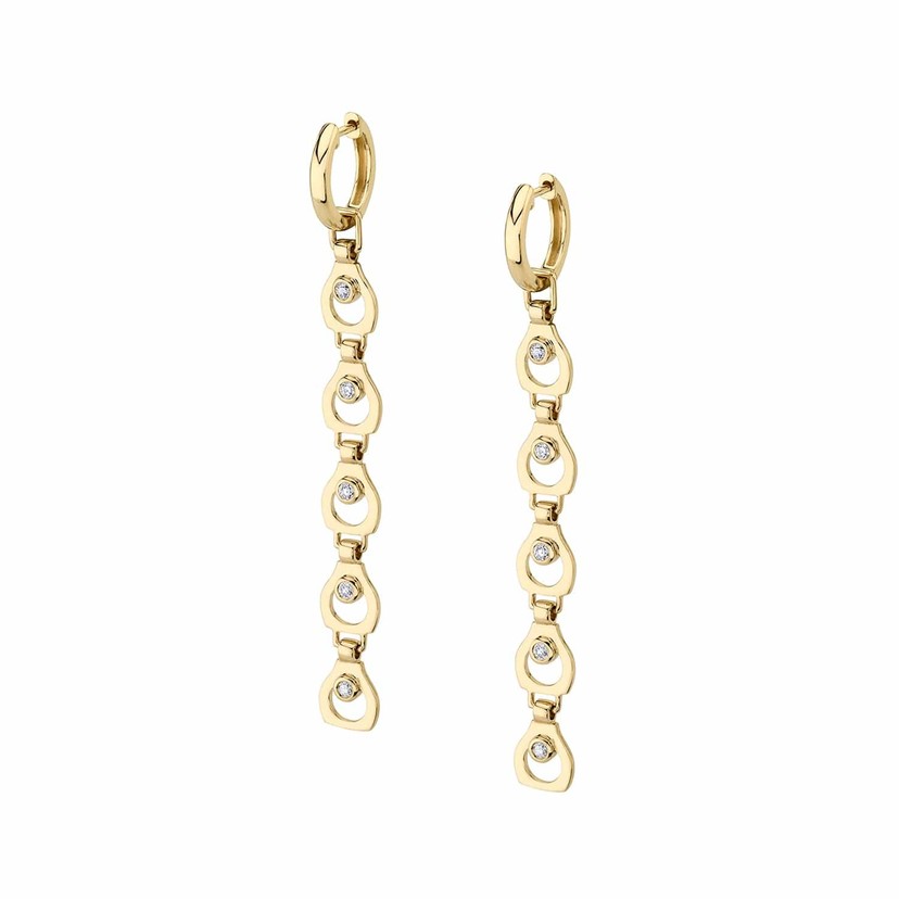 14k Yellow Gold Signature Drop Earrings
