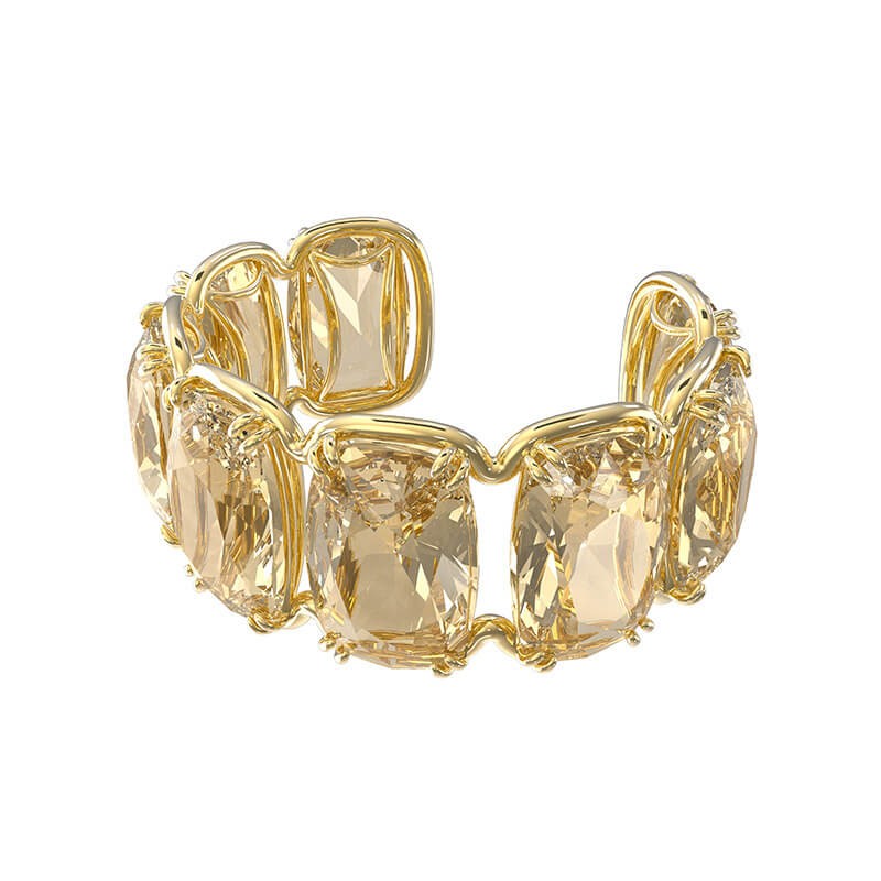 Gold Harmonia Oversized Floating Crystal Bracelet
