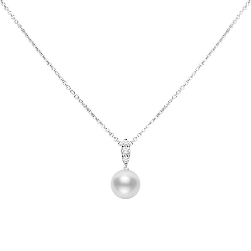 18k White Gold Morning Dew Diamond Necklace