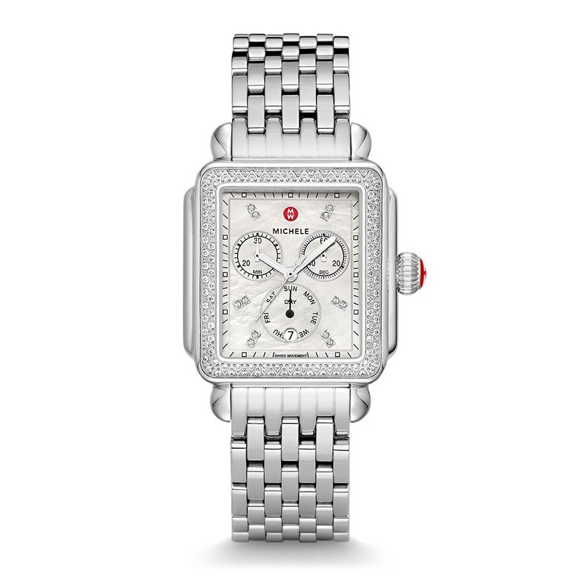 Deco XL Stainless Steel Diamond Watch