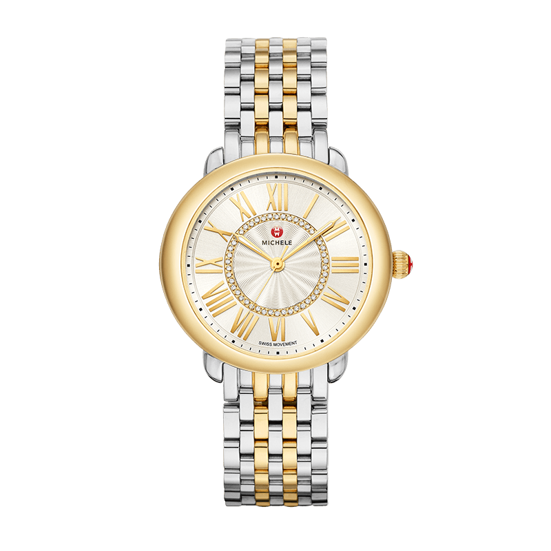Serein Mid Two Tone 18K Gold Diamond Dial Watch