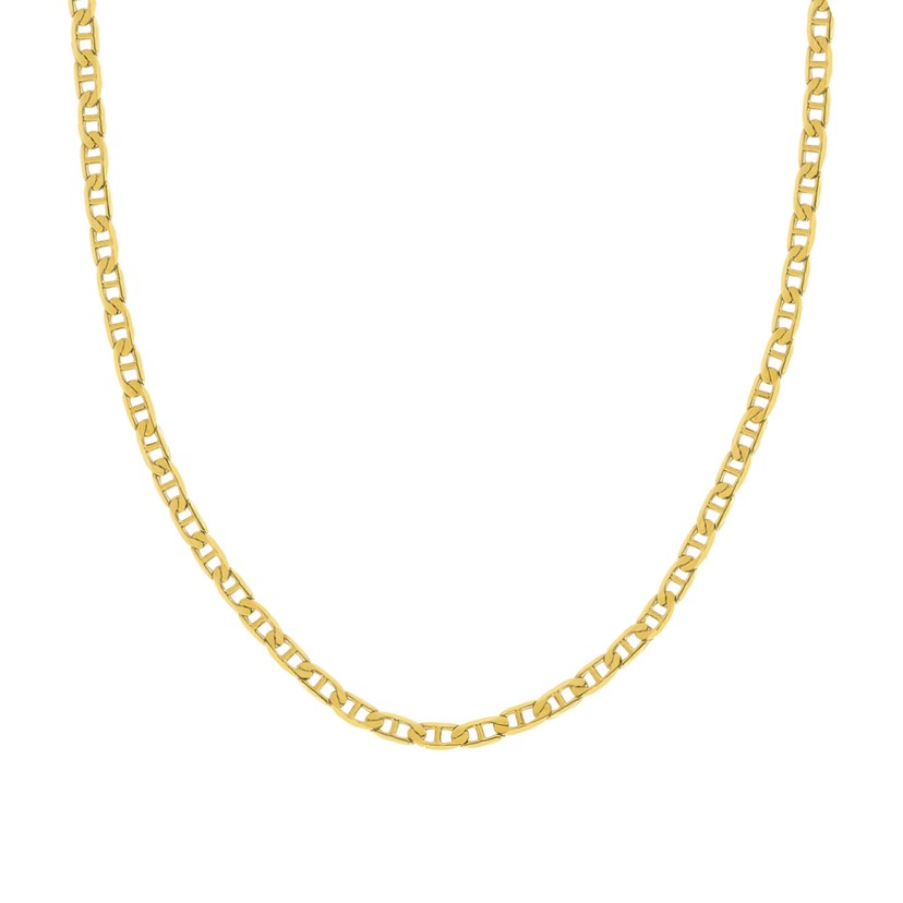 14k Yellow Gold Mariner 22 Inch Chain Necklace