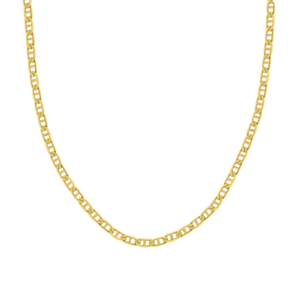 14k Yellow Gold Mariner 24 Inch Chain Necklace