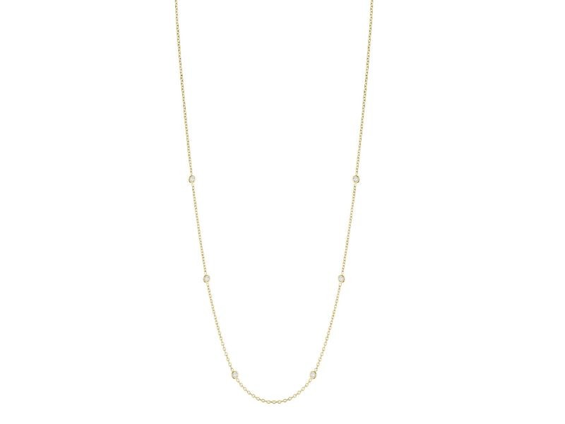 18k Yellow Gold Diamond By The Yard Eyeglass Necklace