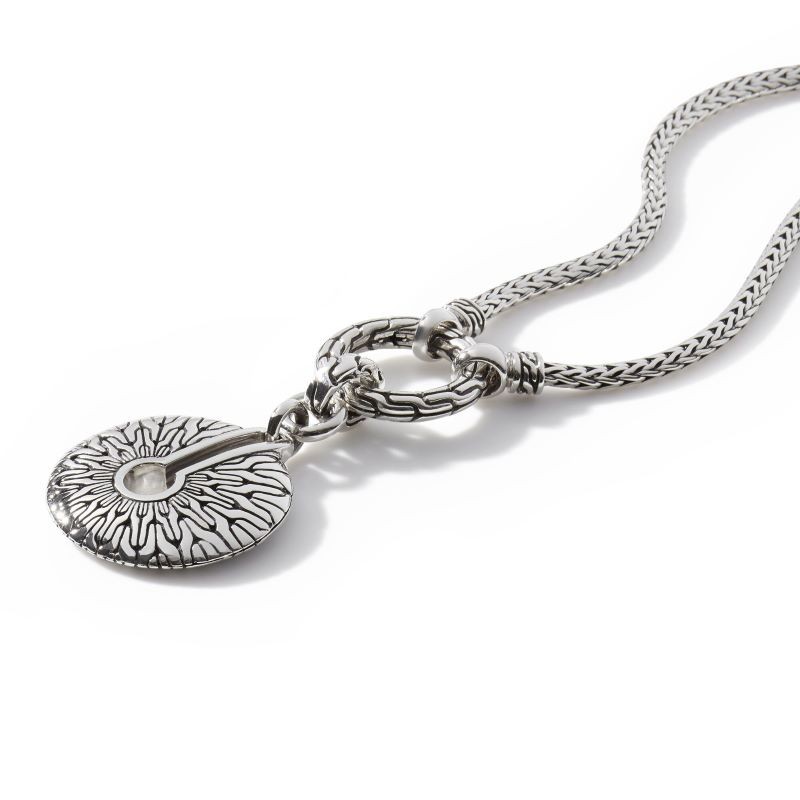 Silver Classic Mandala Inspired Amulet Connector Necklace