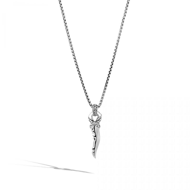 Silver Classic Chain Keris Dagger Necklace