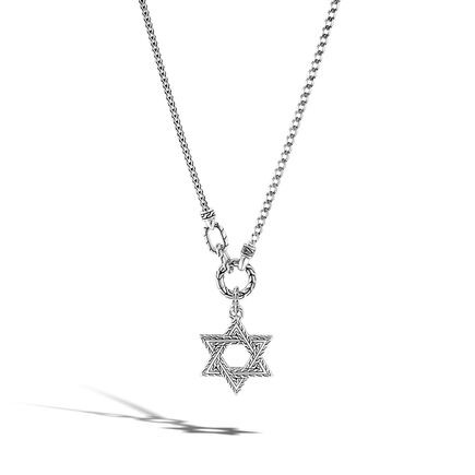 Silver Classic Chain Star of David Necklace