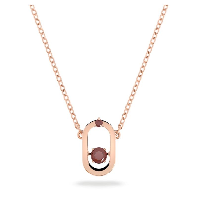 Rose Gold Plated Red Dancing Stone North Necklace