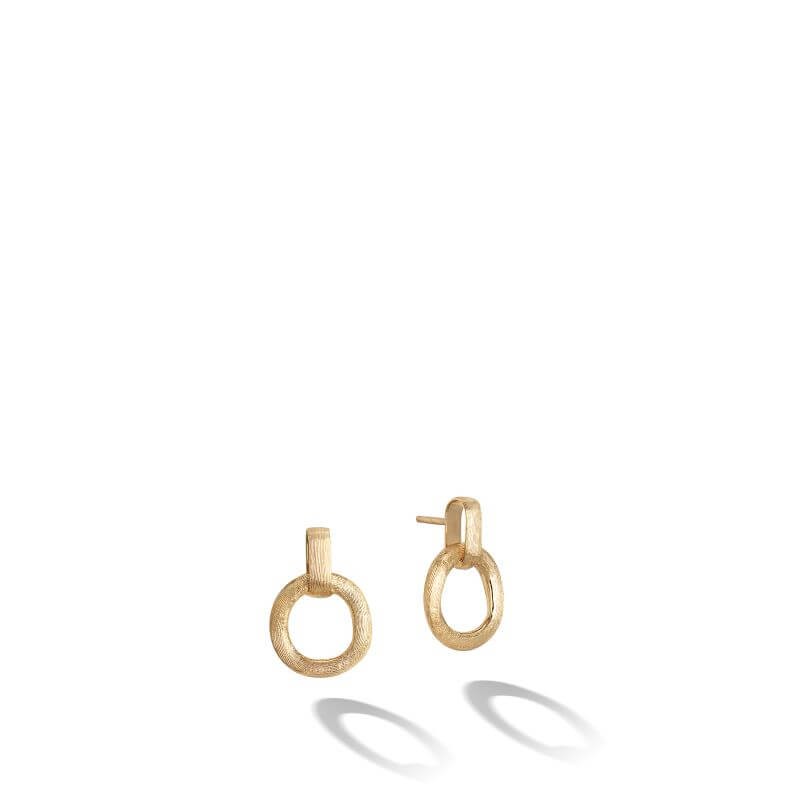 18k Yellow Gold Jaipur Open Circle Drop Earrings
