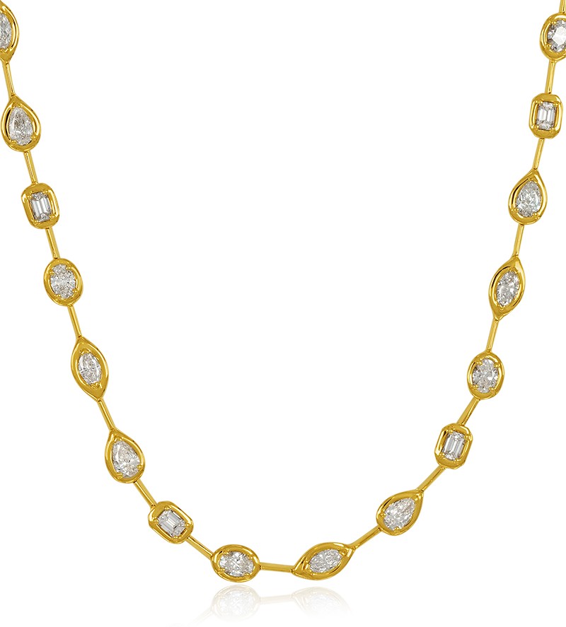 18k Yellow Gold Diamond Necklace