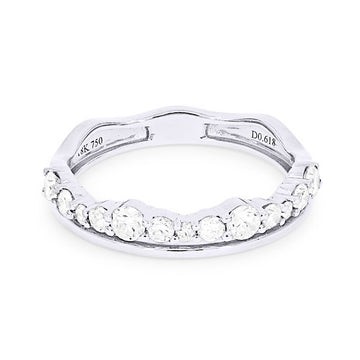 14k White Gold Small to Large Diamond Ring