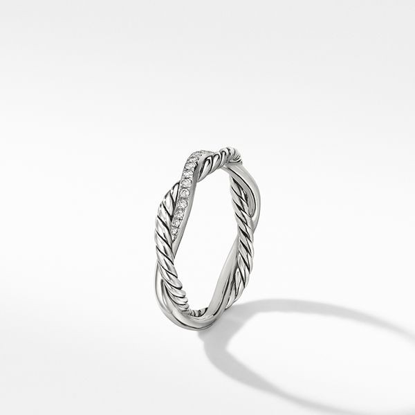Sterling Silver Petite Infinity Diamond Ring