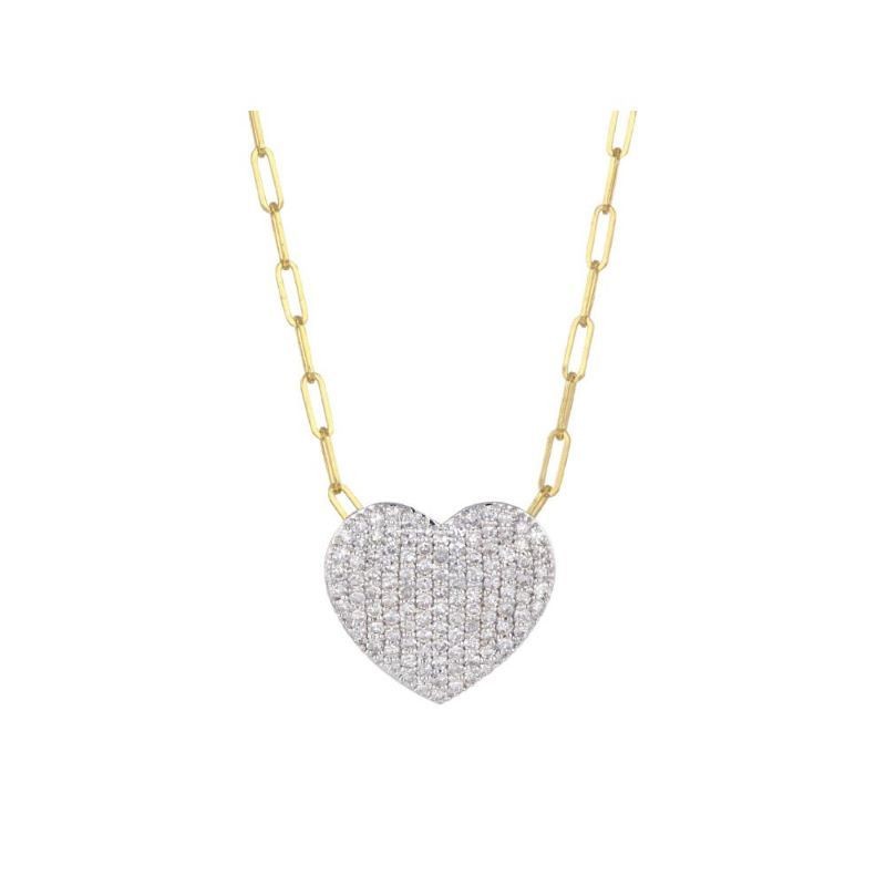 14k Yellow Gold Medium Infinity Heart Necklace