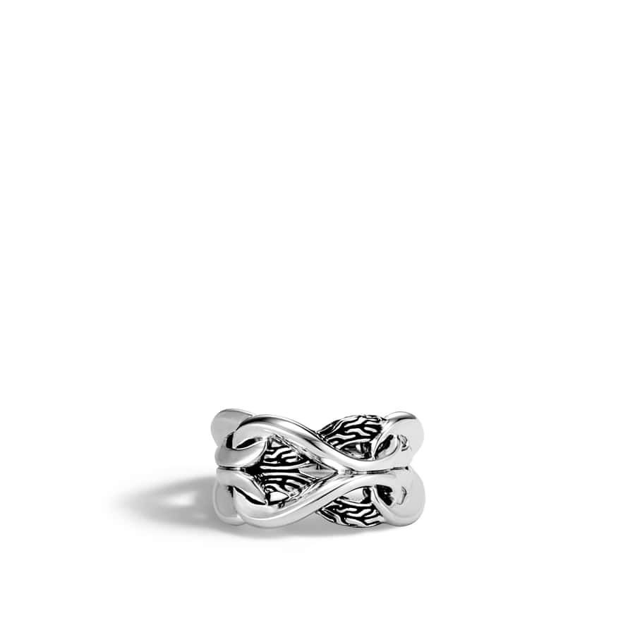 Silver Asli Classic Chain Loop Woven Ring