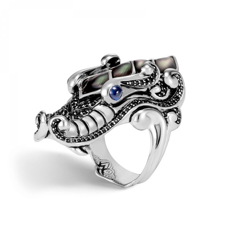 Sterling Silver Legends Naga Dragon Ring