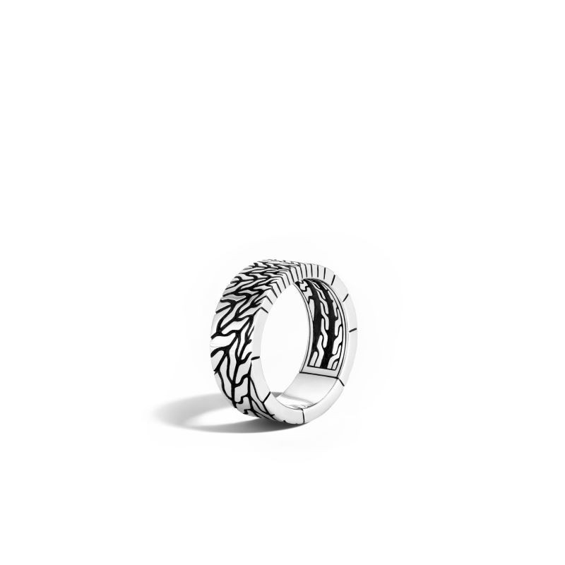Sterling Silver Classic Chain Radial Mandala Ring