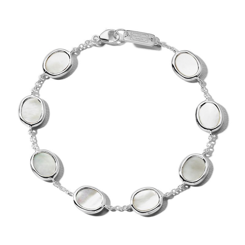Silver Mother Of Pearl Shell Bracelet