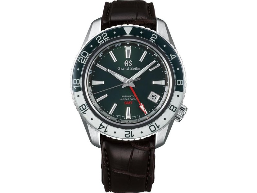 Sport Watch, Green Dial Leather Strap