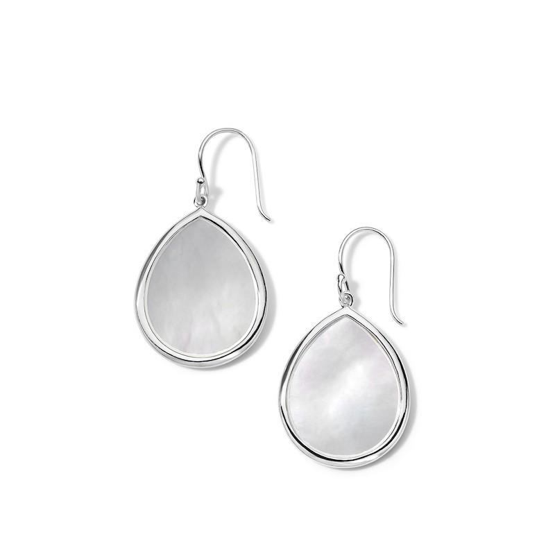 Silver Mother Of Pearl Shell Earrings