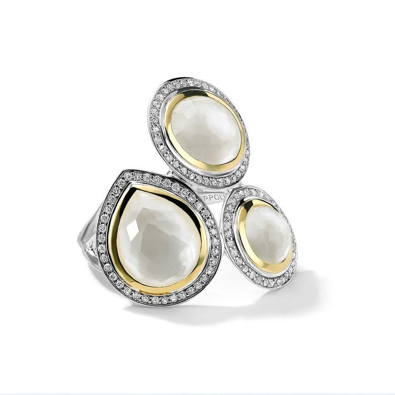Sterling Silver Chimera Mother of Pearl Teardrop Ring