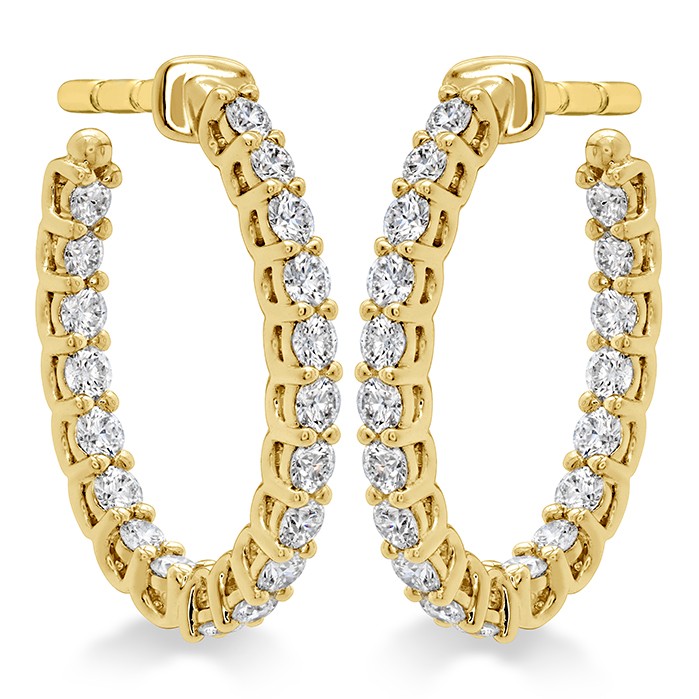 18k Yellow Gold Signature Oval Hoops