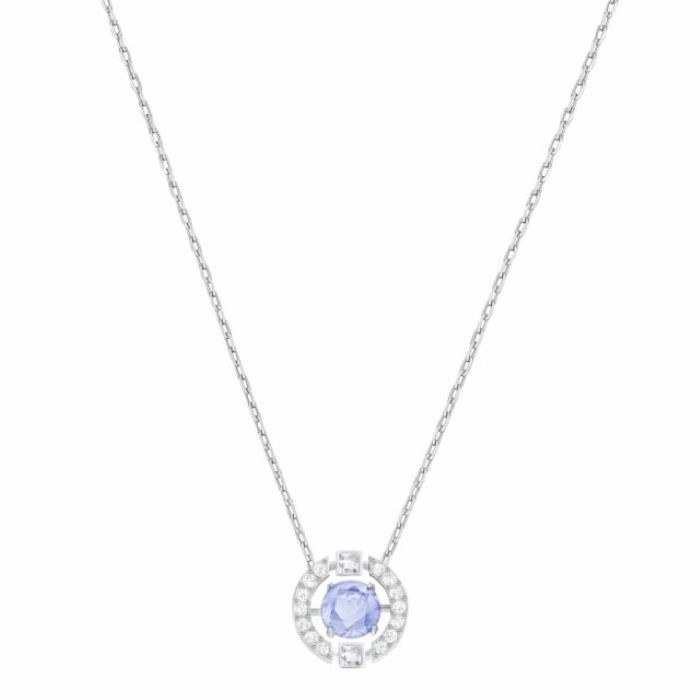 Sparkling Dance Blue and White Crystal Necklace