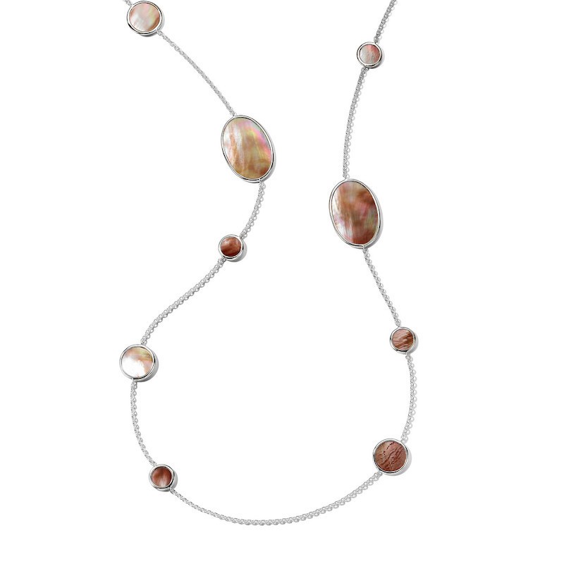Silver Brown Shell Necklace