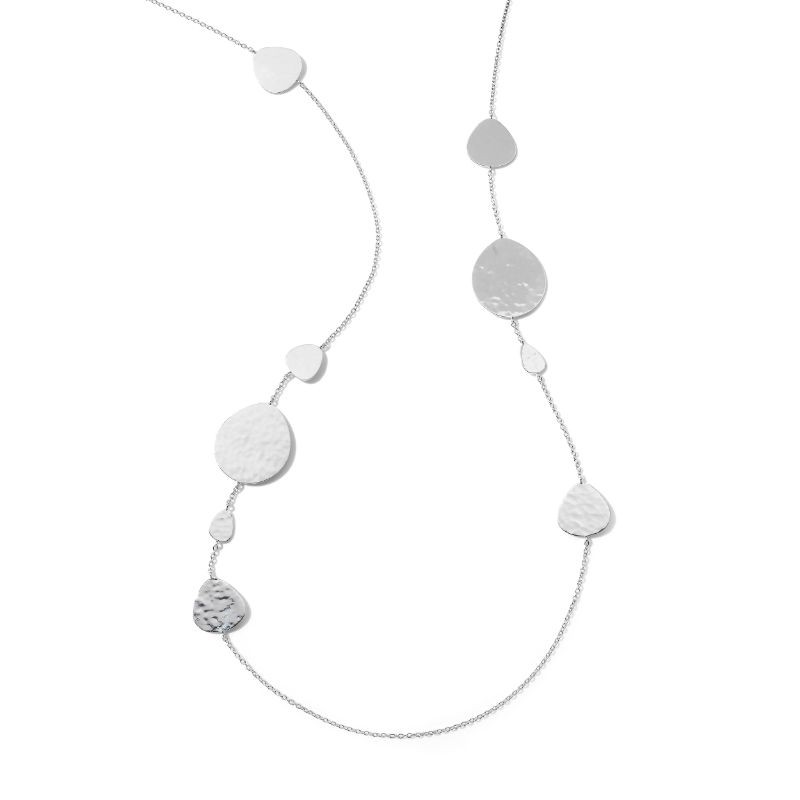 Silver Classico Crinkle Nomad Long Chain Necklace