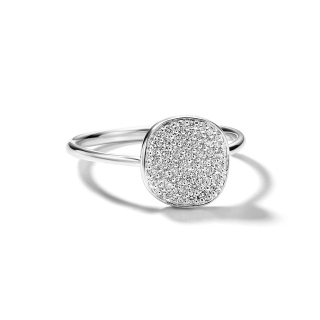  Ippolita Stardust Small Flower Pave Diamond Disc Ring