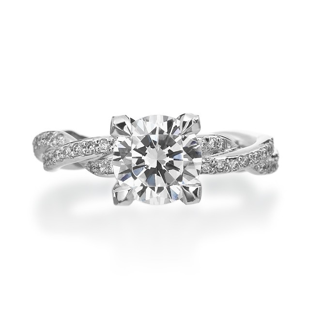 Platinum Infinity Petite Twist Engagement Ring Mounting