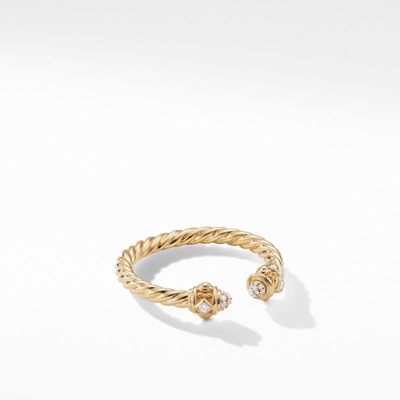 18k Yellow Gold Renaissance Cable Diamond Ring