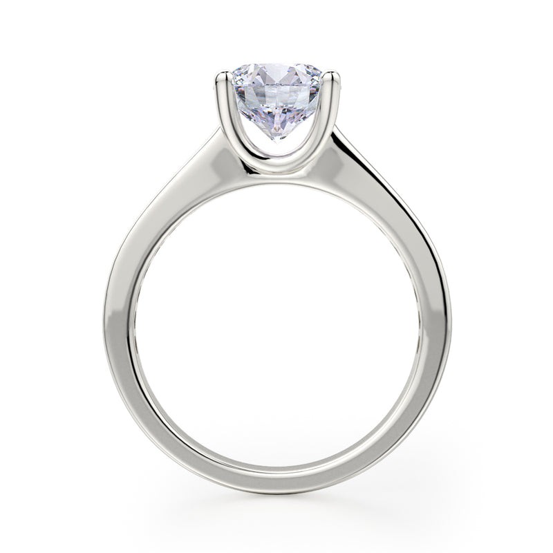 18k White Gold Channel Diamond Engagement Mounting