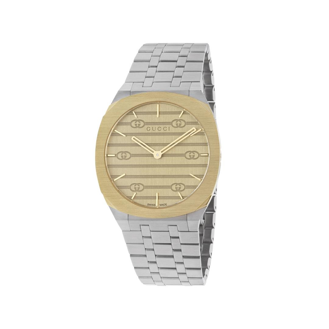 Sterling Silver and Yellow Gold Interlocking GG Watch