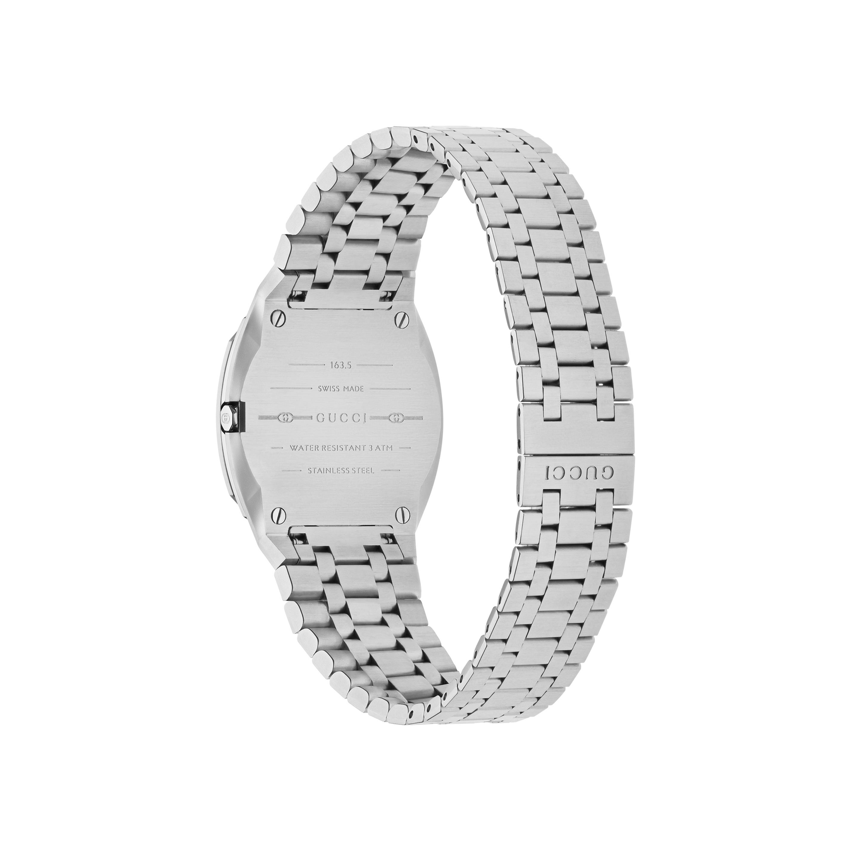 GUCCI 25H Stainless Steel Silver Dial Women's Watch