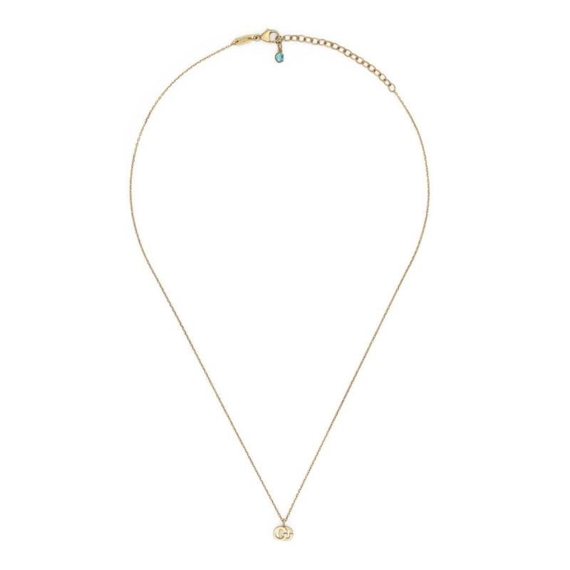18k Yellow Gold Running G Drop Necklace