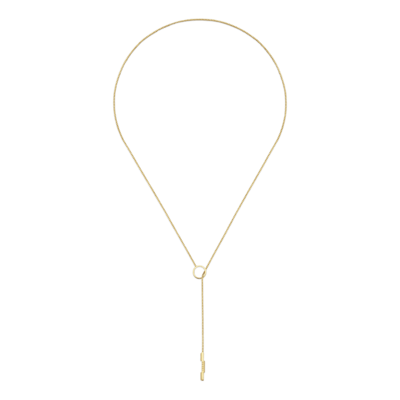 18k Yellow Gold Link To Love Lariat Necklace
