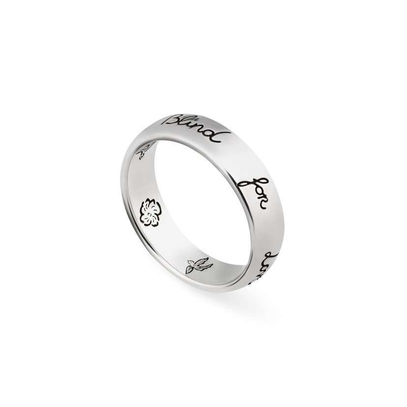 Gucci Sterling Silver Blind For Love Ring 