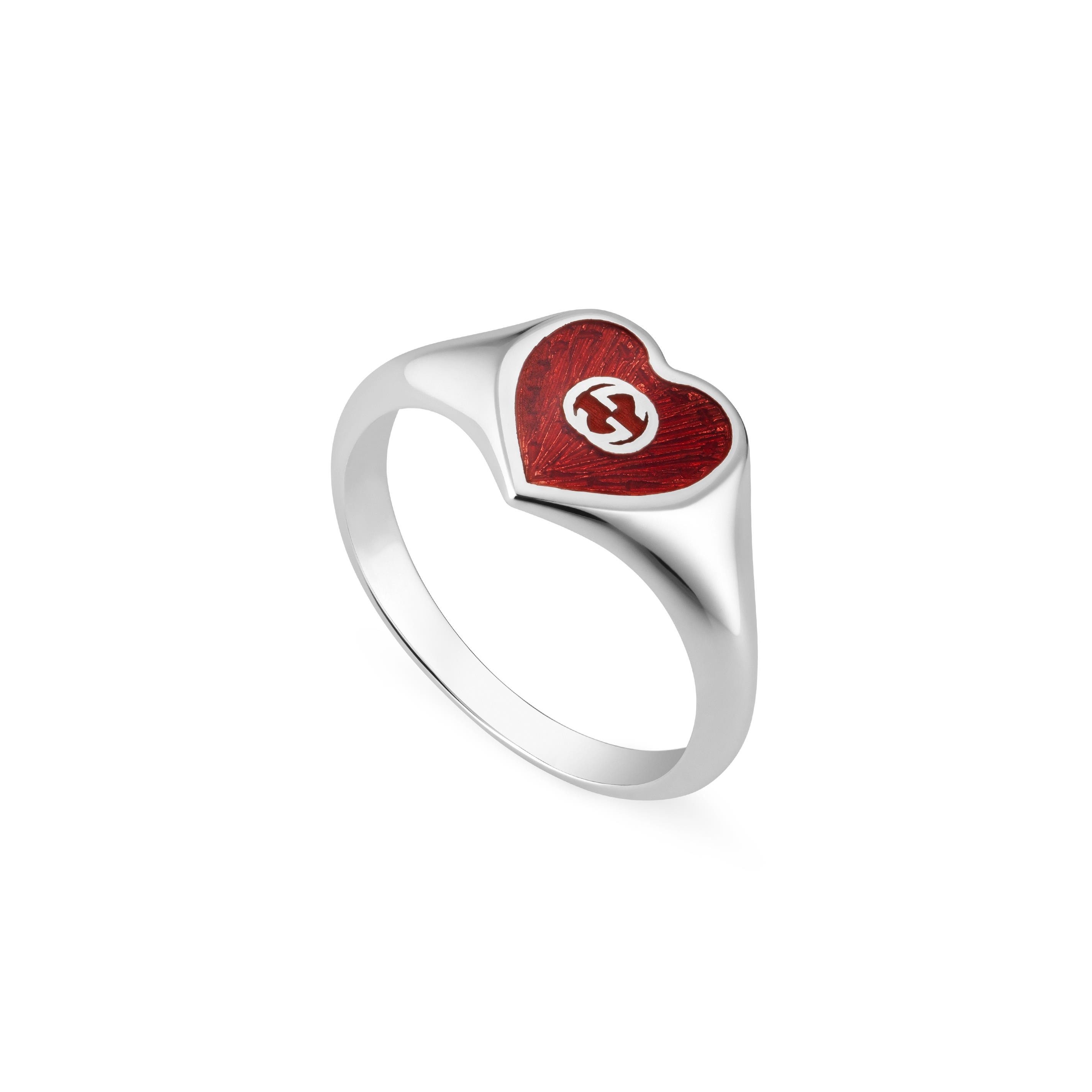 Gucci Heart Ring with Interlocking G