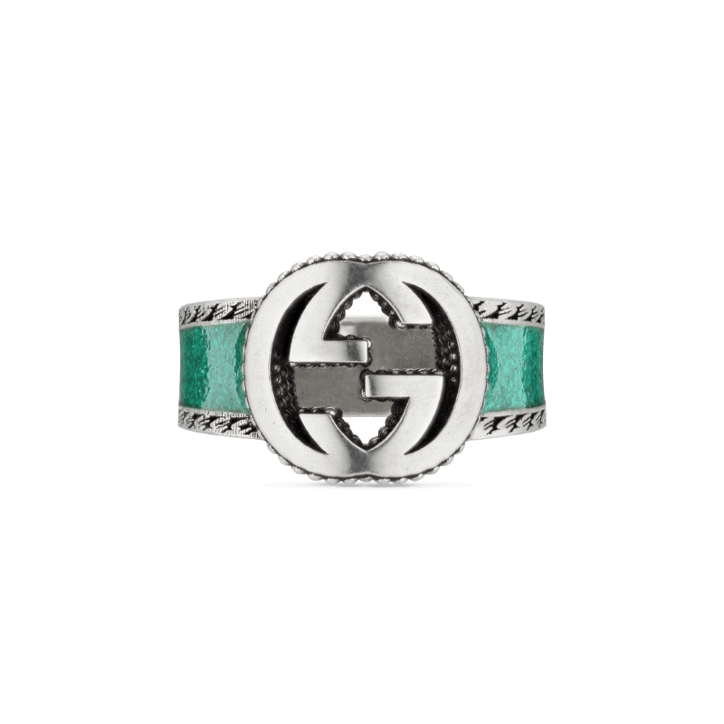 Interlocking GG Turquoise Ring