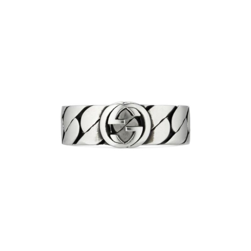 Sterling Silver 6mm Interlocking G Ring