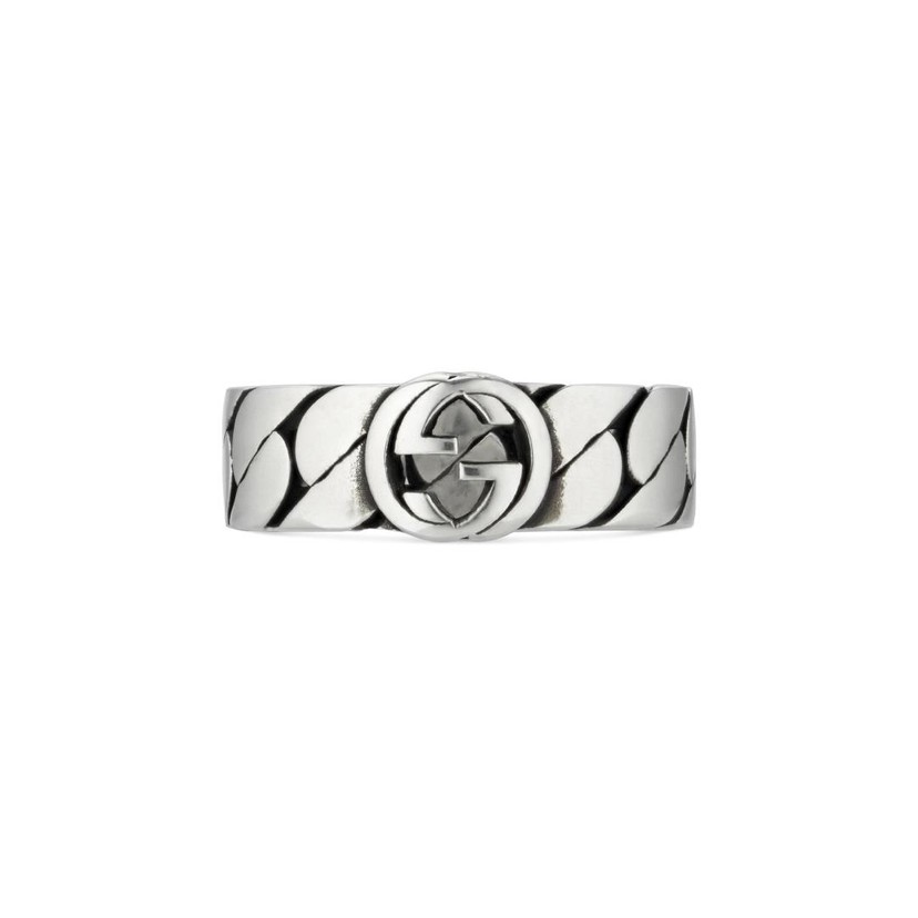 Silver Interlocking G Ring